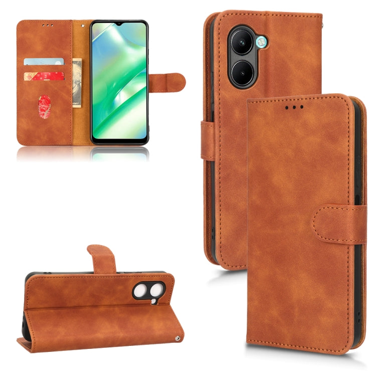 Skin Feel Magnetic Flip Leather Phone Case