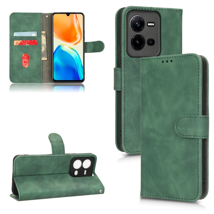 Skin Feel Magnetic Flip Leather Phone Case