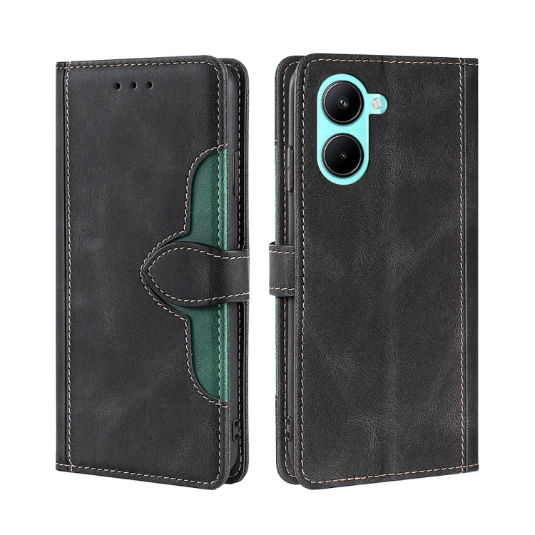 Skin Feel Magnetic Buckle Leather Phone Case, For Motorola Moto E32 India/E22s 4G Global, For OPPO A17, For OPPO K10x 5G, For Realme C33 4G, For vivo V25 5G/V25e 5G, For vivo Y16 4G/Y02s 4G, For vivo Y55 4G, For Samsung Galaxy A04s