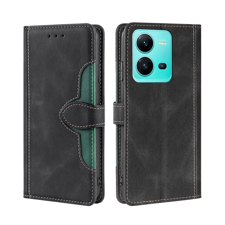 Skin Feel Magnetic Buckle Leather Phone Case, For Motorola Moto E32 India/E22s 4G Global, For OPPO A17, For OPPO K10x 5G, For Realme C33 4G, For vivo V25 5G/V25e 5G, For vivo Y16 4G/Y02s 4G, For vivo Y55 4G, For Samsung Galaxy A04s