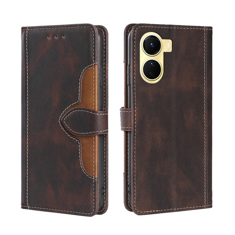 Skin Feel Magnetic Buckle Leather Phone Case, For Motorola Moto E32 India/E22s 4G Global, For OPPO A17, For OPPO K10x 5G, For Realme C33 4G, For vivo V25 5G/V25e 5G, For vivo Y16 4G/Y02s 4G, For vivo Y55 4G, For Samsung Galaxy A04s