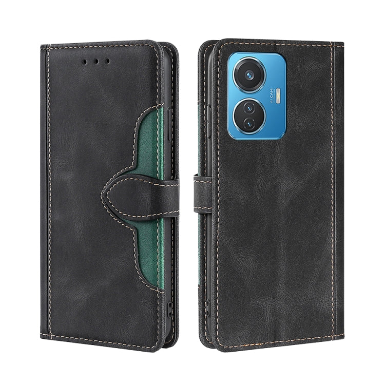 Skin Feel Magnetic Buckle Leather Phone Case, For Motorola Moto E32 India/E22s 4G Global, For OPPO A17, For OPPO K10x 5G, For Realme C33 4G, For vivo V25 5G/V25e 5G, For vivo Y16 4G/Y02s 4G, For vivo Y55 4G, For Samsung Galaxy A04s