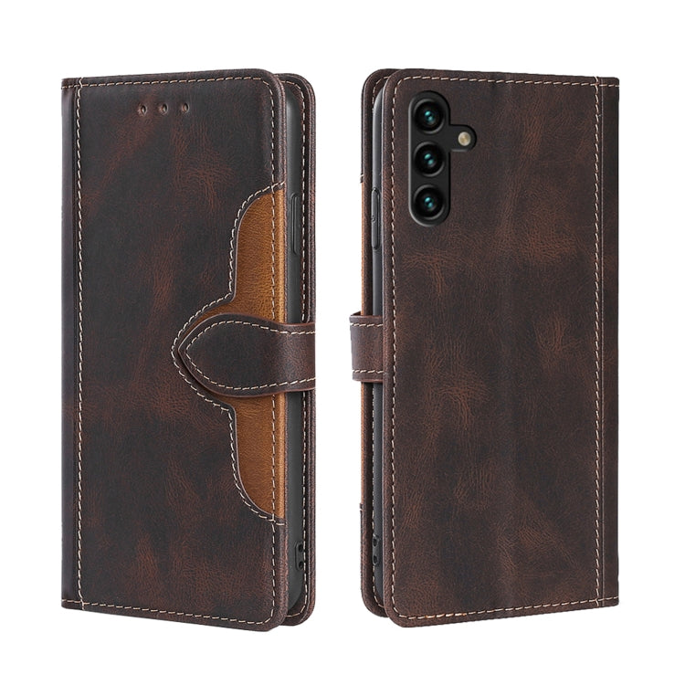 Skin Feel Magnetic Buckle Leather Phone Case, For Motorola Moto E32 India/E22s 4G Global, For OPPO A17, For OPPO K10x 5G, For Realme C33 4G, For vivo V25 5G/V25e 5G, For vivo Y16 4G/Y02s 4G, For vivo Y55 4G, For Samsung Galaxy A04s