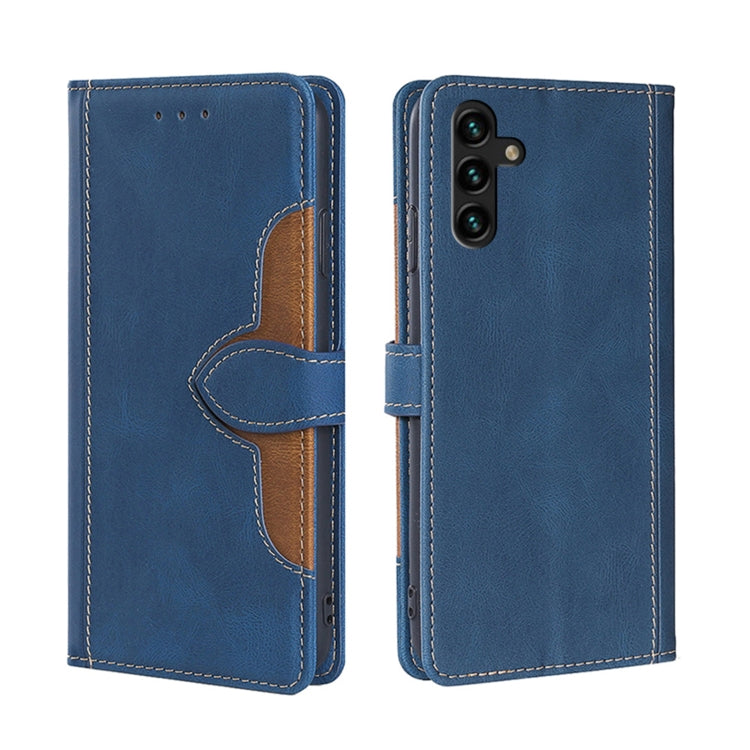 Skin Feel Magnetic Buckle Leather Phone Case, For Motorola Moto E32 India/E22s 4G Global, For OPPO A17, For OPPO K10x 5G, For Realme C33 4G, For vivo V25 5G/V25e 5G, For vivo Y16 4G/Y02s 4G, For vivo Y55 4G, For Samsung Galaxy A04s