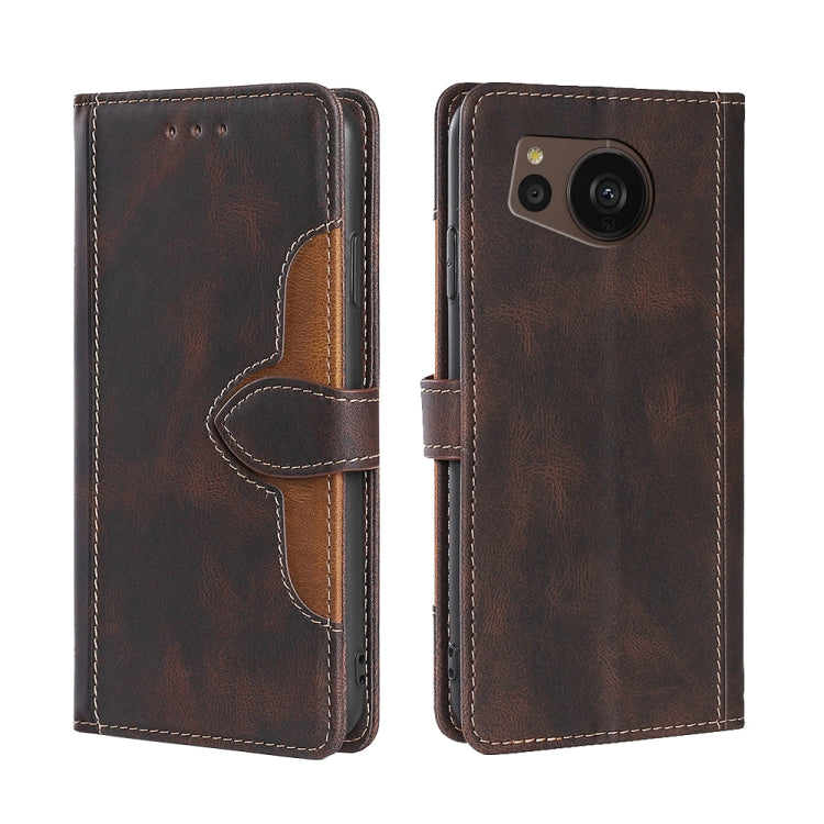 Skin Feel Magnetic Buckle Leather Phone Case, For Sharp Aquos sense7 plus, For Xiaomi Civi 2 5G, For Xiaomi Poco M5 4G