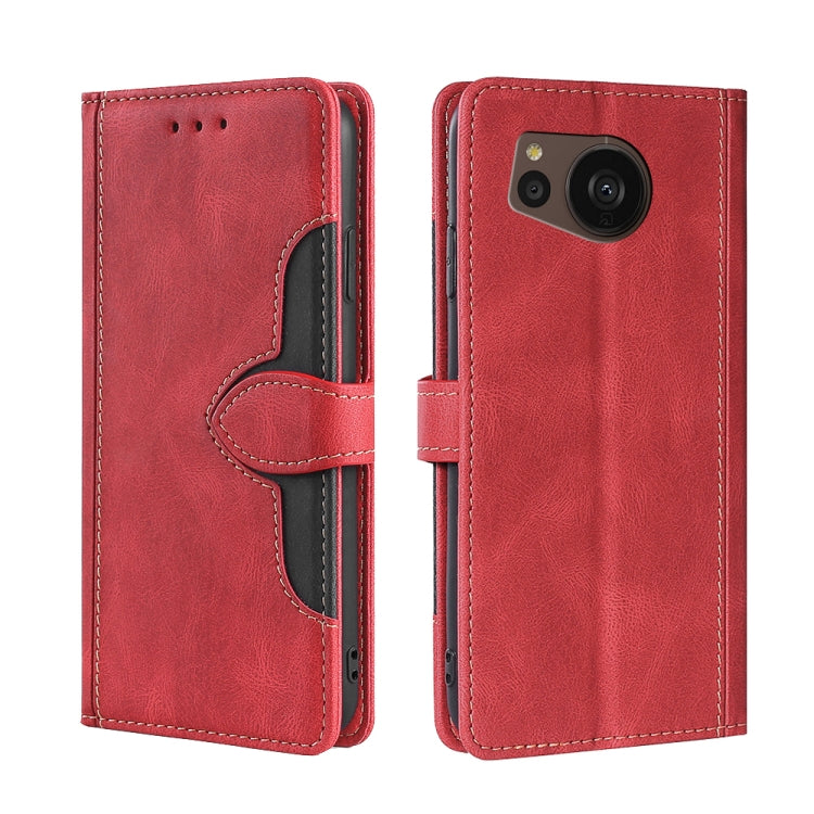 Skin Feel Magnetic Buckle Leather Phone Case, For Sharp Aquos sense7 plus, For Xiaomi Civi 2 5G, For Xiaomi Poco M5 4G