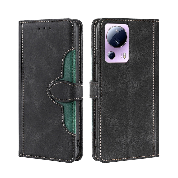 Skin Feel Magnetic Buckle Leather Phone Case