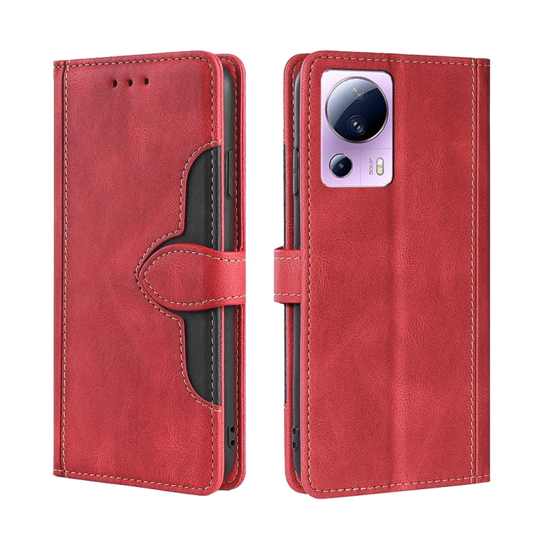 Skin Feel Magnetic Buckle Leather Phone Case, For Sharp Aquos sense7 plus, For Xiaomi Civi 2 5G, For Xiaomi Poco M5 4G