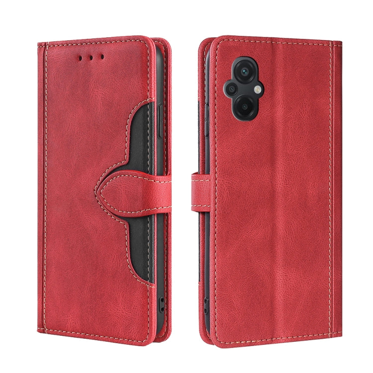 Skin Feel Magnetic Buckle Leather Phone Case