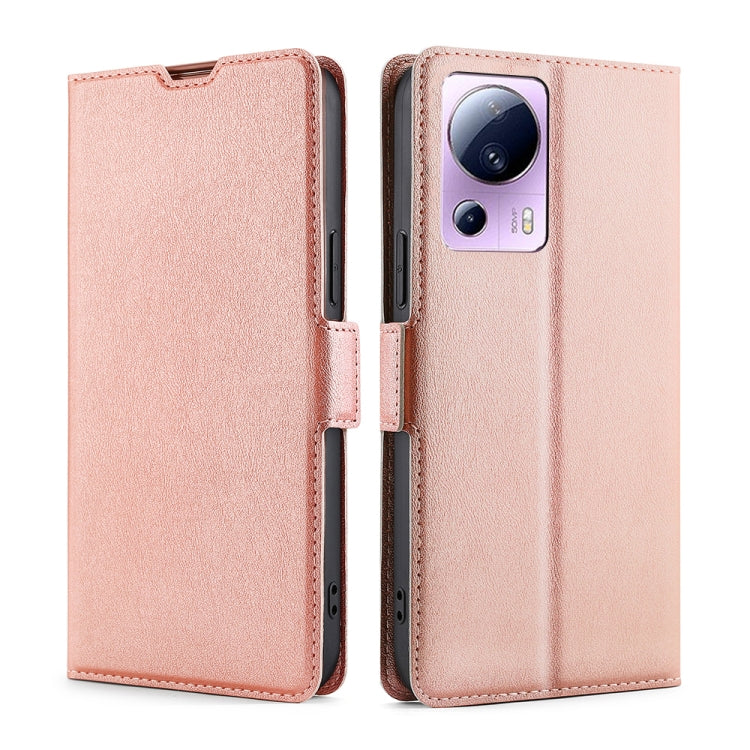 Ultra-thin Voltage Side Buckle Horizontal Flip Leather Phone Case