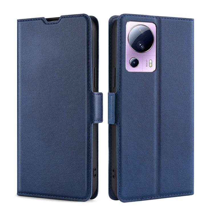 Ultra-thin Voltage Side Buckle Horizontal Flip Leather Phone Case