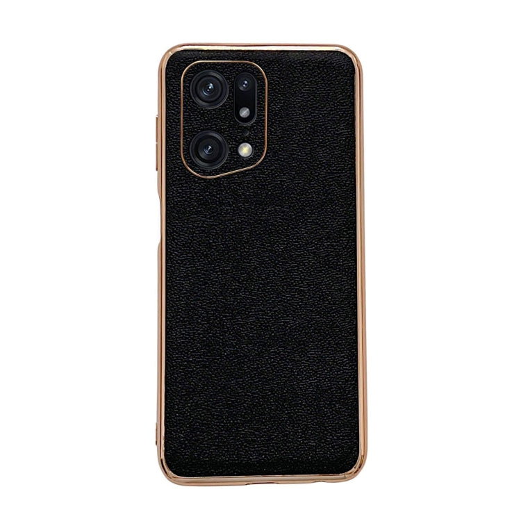 Genuine Leather Luolai Series Nano Plating Phone Case