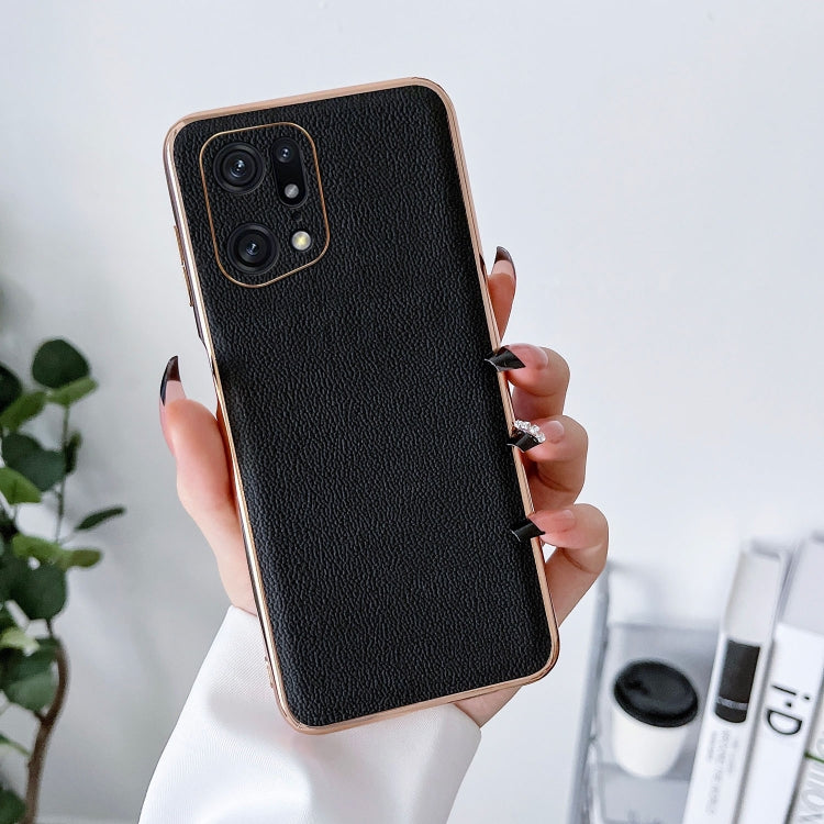 Genuine Leather Luolai Series Nano Plating Phone Case