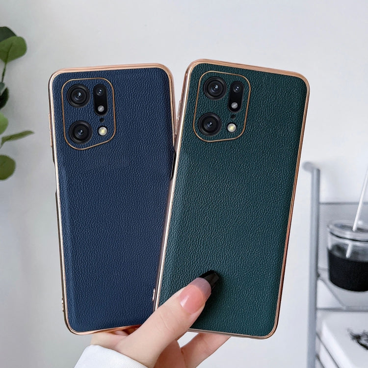 Genuine Leather Luolai Series Nano Plating Phone Case