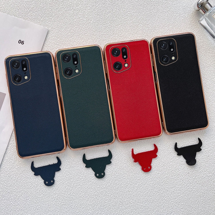 Genuine Leather Luolai Series Nano Plating Phone Case