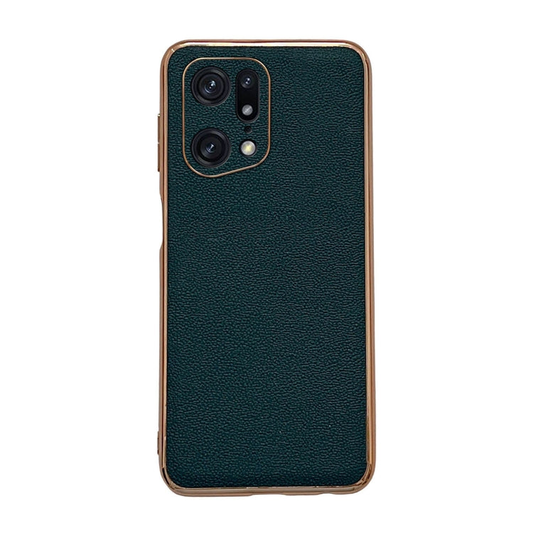 Genuine Leather Luolai Series Nano Plating Phone Case