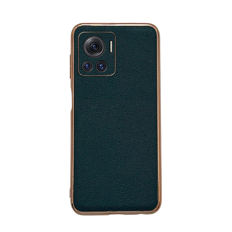 Genuine Leather Luolai Series Nano Plating Phone Case
