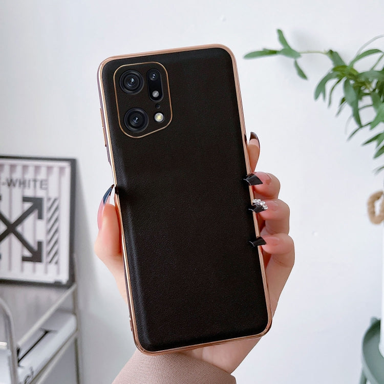 Genuine Leather Xiaoya Series Nano Plating Phone Case, For OPPO Find X5, For Motorola Moto S30 Pro, For OPPO Find X5 Pro, For Motorola Moto X30 Pro / Edge 30 Ultra