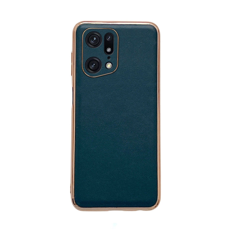 Genuine Leather Xiaoya Series Nano Plating Phone Case, For OPPO Find X5, For Motorola Moto S30 Pro, For OPPO Find X5 Pro, For Motorola Moto X30 Pro / Edge 30 Ultra