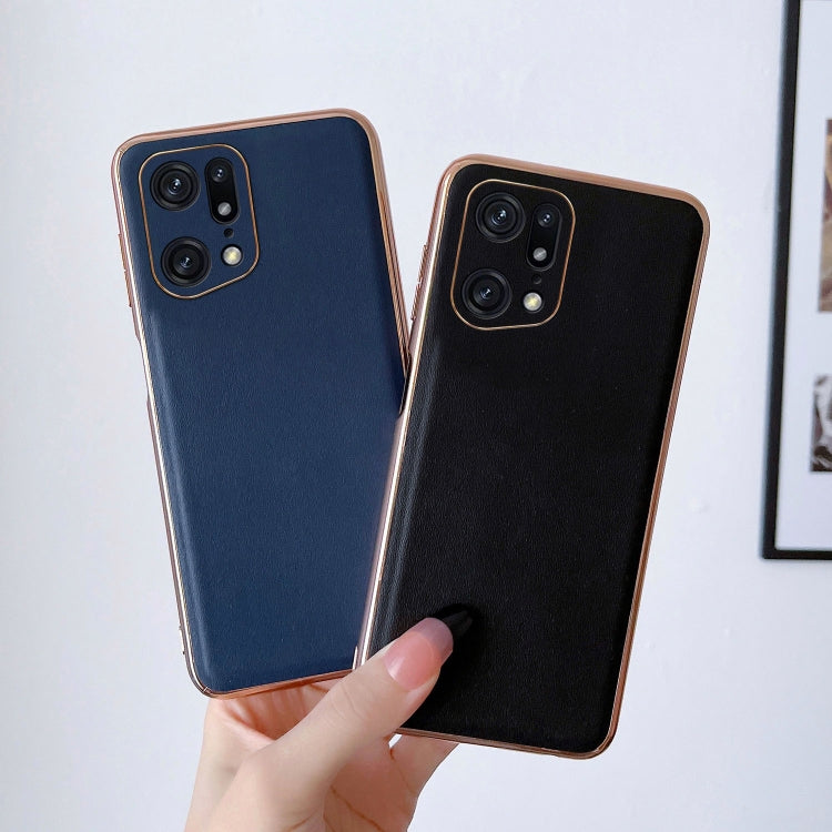 Genuine Leather Xiaoya Series Nano Plating Phone Case, For OPPO Find X5, For Motorola Moto S30 Pro, For OPPO Find X5 Pro, For Motorola Moto X30 Pro / Edge 30 Ultra