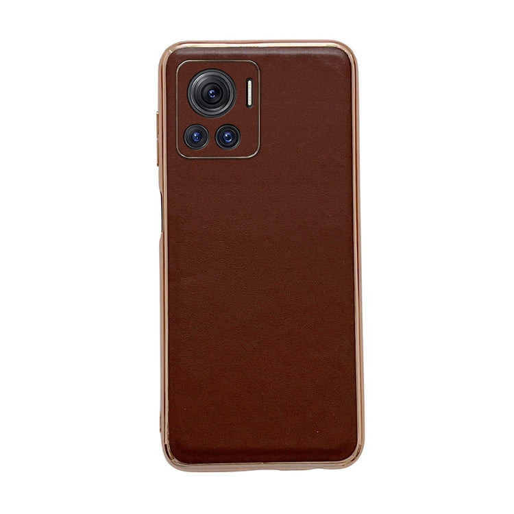 Genuine Leather Xiaoya Series Nano Plating Phone Case, For OPPO Find X5, For Motorola Moto S30 Pro, For OPPO Find X5 Pro, For Motorola Moto X30 Pro / Edge 30 Ultra