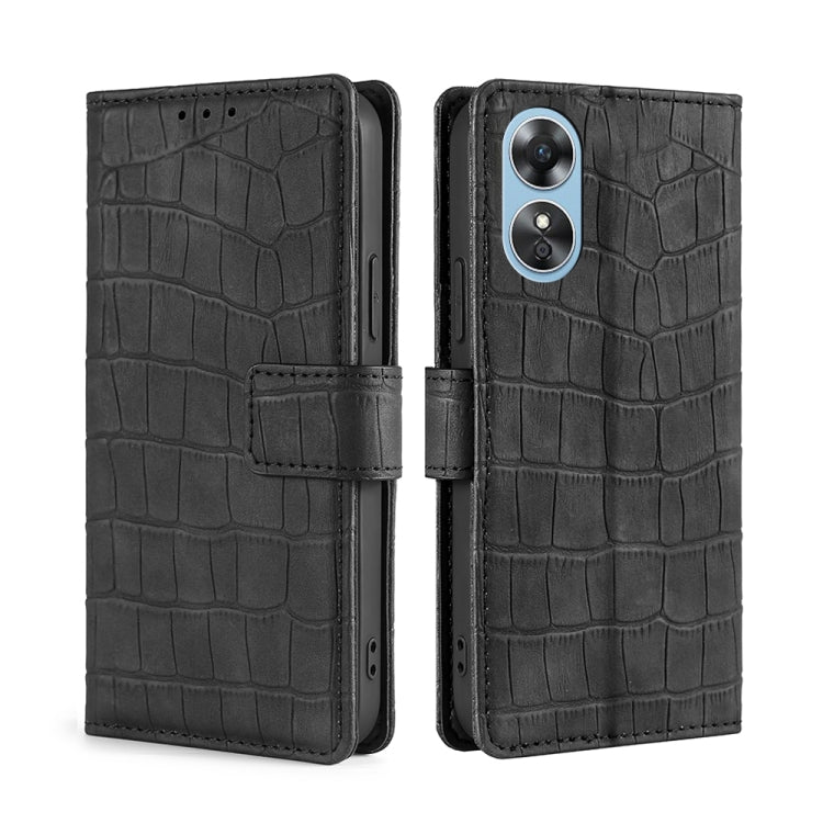 Skin Feel Crocodile Magnetic Clasp Leather Phone Case, For Motorola Moto E32 India/E22s 4G Global, For OPPO A17, For OPPO K10x 5G, For Realme C33 4G, For vivo V25 5G/V25e 5G/X80 Lite, For vivo Y16 4G/Y02s 4G, For vivo Y55 4G, For Samsung Galaxy A04s