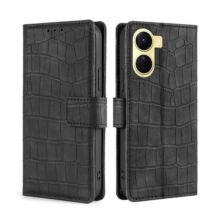 Skin Feel Crocodile Magnetic Clasp Leather Phone Case, For Motorola Moto E32 India/E22s 4G Global, For OPPO A17, For OPPO K10x 5G, For Realme C33 4G, For vivo V25 5G/V25e 5G/X80 Lite, For vivo Y16 4G/Y02s 4G, For vivo Y55 4G, For Samsung Galaxy A04s