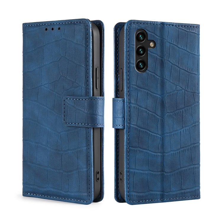 Skin Feel Crocodile Magnetic Clasp Leather Phone Case, For Motorola Moto E32 India/E22s 4G Global, For OPPO A17, For OPPO K10x 5G, For Realme C33 4G, For vivo V25 5G/V25e 5G/X80 Lite, For vivo Y16 4G/Y02s 4G, For vivo Y55 4G, For Samsung Galaxy A04s