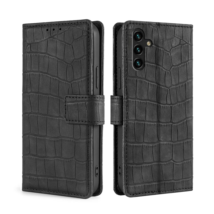 Skin Feel Crocodile Magnetic Clasp Leather Phone Case, For Motorola Moto E32 India/E22s 4G Global, For OPPO A17, For OPPO K10x 5G, For Realme C33 4G, For vivo V25 5G/V25e 5G/X80 Lite, For vivo Y16 4G/Y02s 4G, For vivo Y55 4G, For Samsung Galaxy A04s