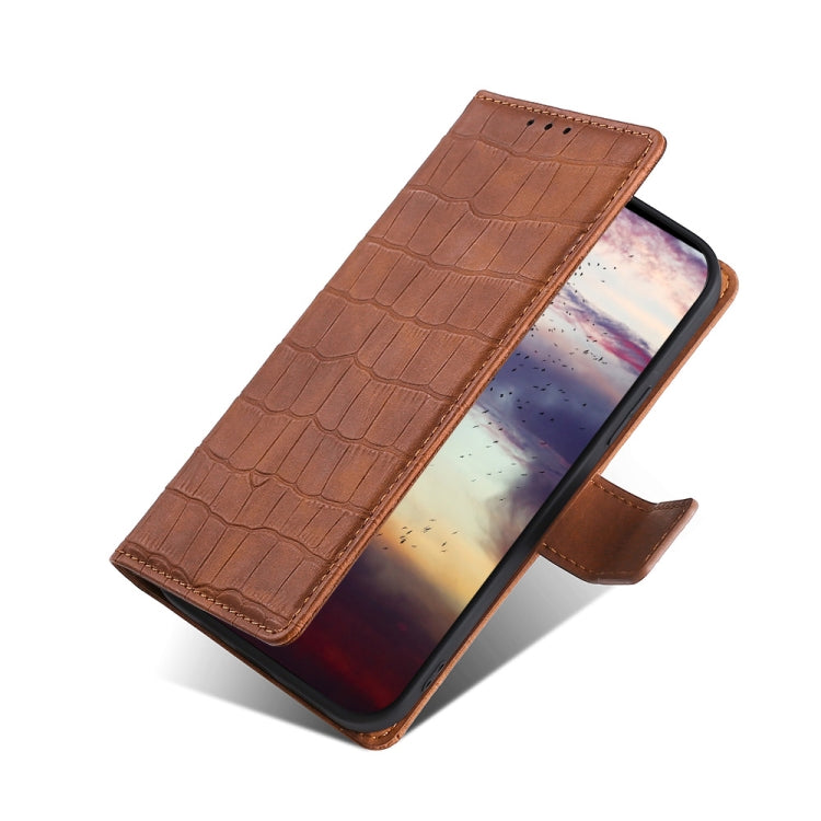 Skin Feel Crocodile Magnetic Clasp Leather Phone Case, For Sharp Aquos sense7 Plus, For Xiaomi Civi 2 5G, For Xiaomi Poco M5 4G