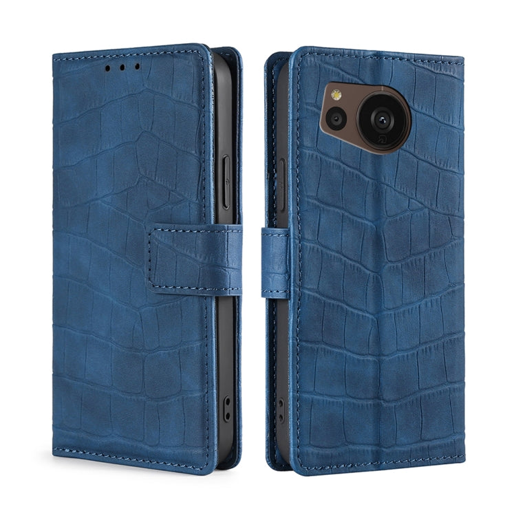 Skin Feel Crocodile Magnetic Clasp Leather Phone Case, For Sharp Aquos sense7 Plus, For Xiaomi Civi 2 5G, For Xiaomi Poco M5 4G