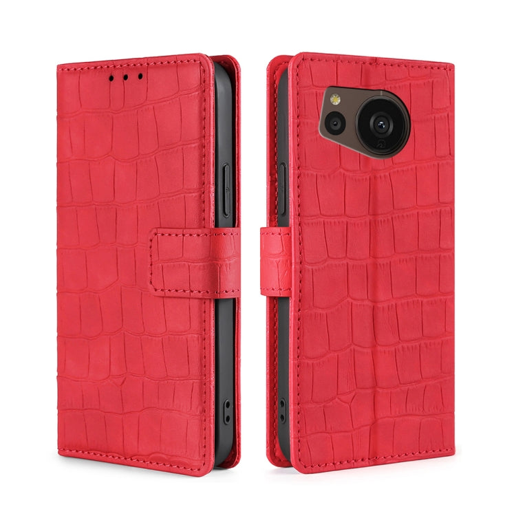 Skin Feel Crocodile Magnetic Clasp Leather Phone Case, For Sharp Aquos sense7 Plus, For Xiaomi Civi 2 5G, For Xiaomi Poco M5 4G