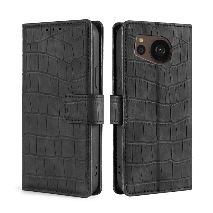 Skin Feel Crocodile Magnetic Clasp Leather Phone Case