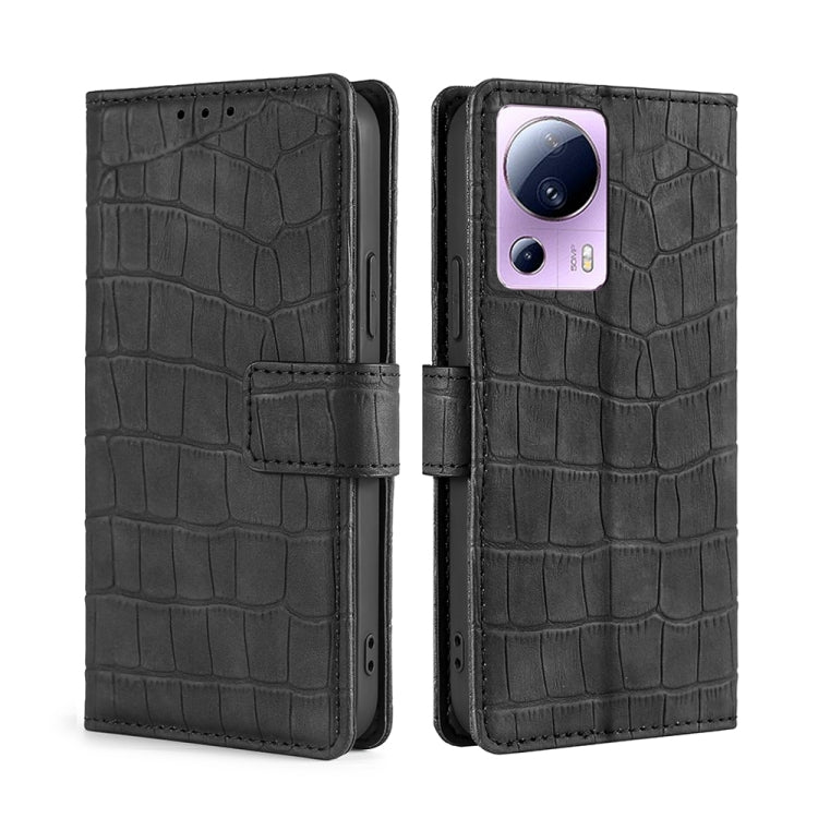 Skin Feel Crocodile Magnetic Clasp Leather Phone Case