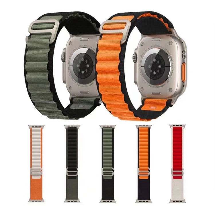 Breathable Two-color Nylon Watch Band For Apple Watch, Ultra 49mm / Series 8&amp;7 45mm / SE 2&amp;6&amp;SE&amp;5&amp;4 44mm / 3&amp;2&amp;1 42mm, Series 8&amp;7 41mm / SE 2&amp;6&amp;SE&amp;5&amp;4 40mm / 3&amp;2&amp;1 38mm