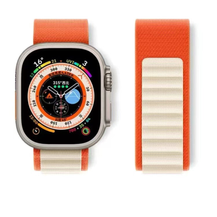 Breathable Two-color Nylon Watch Band For Apple Watch, Ultra 49mm / Series 8&7 45mm / SE 2&6&SE&5&4 44mm / 3&2&1 42mm, Series 8&7 41mm / SE 2&6&SE&5&4 40mm / 3&2&1 38mm