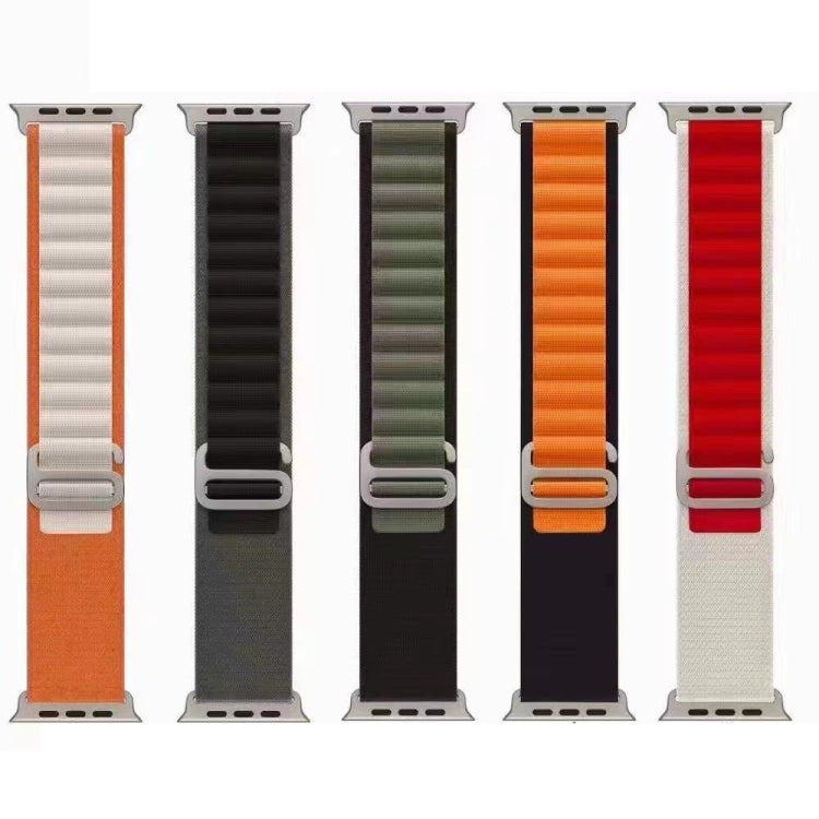 Breathable Two-color Nylon Watch Band For Apple Watch, Ultra 49mm / Series 8&7 45mm / SE 2&6&SE&5&4 44mm / 3&2&1 42mm, Series 8&7 41mm / SE 2&6&SE&5&4 40mm / 3&2&1 38mm