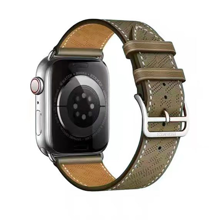 Microporous Leather Strap, For Apple Watch Ultra 49mm / Series 8&7 45mm / SE 2&6&SE&5&4 44mm / 3&2&1 42mm, For Apple Watch Series 8&7 41mm / SE 2&6&SE&5&4 40mm / 3&2&1 38mm