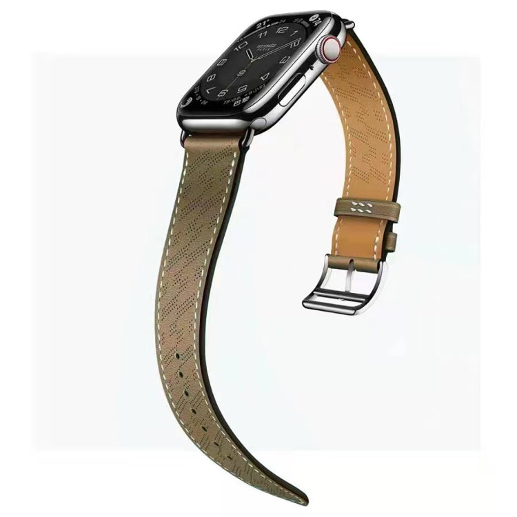 Microporous Leather Strap, For Apple Watch Ultra 49mm / Series 8&7 45mm / SE 2&6&SE&5&4 44mm / 3&2&1 42mm, For Apple Watch Series 8&7 41mm / SE 2&6&SE&5&4 40mm / 3&2&1 38mm