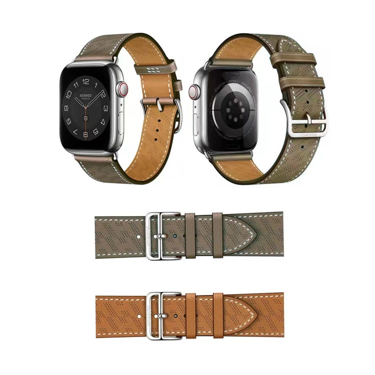 Microporous Leather Strap, For Apple Watch Ultra 49mm / Series 8&7 45mm / SE 2&6&SE&5&4 44mm / 3&2&1 42mm, For Apple Watch Series 8&7 41mm / SE 2&6&SE&5&4 40mm / 3&2&1 38mm