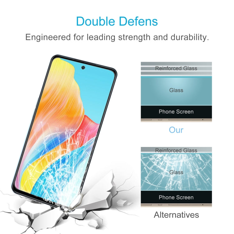 For OPPO A98 / A58 4G 10pcs 0.26mm 9H 2.5D Tempered Glass Film, For OPPO A98 / A58 4G (10 PCS), For Huawei nova Y61 / Enjoy 50z (10 PCS), For TCL 40 R 5G (10 PCS)