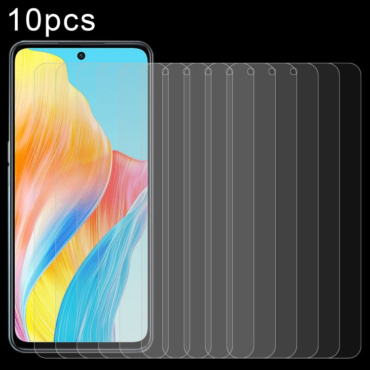 For OPPO A98 / A58 4G 10pcs 0.26mm 9H 2.5D Tempered Glass Film, For OPPO A98 / A58 4G (10 PCS), For Huawei nova Y61 / Enjoy 50z (10 PCS), For TCL 40 R 5G (10 PCS)