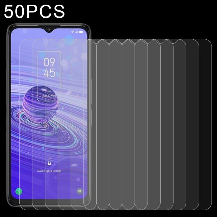 For OPPO A98 / A58 4G 50pcs 0.26mm 9H 2.5D Tempered Glass Film, For OPPO A98 / A58 4G (50 PCS), For Huawei nova Y61 / Enjoy 50z (50 PCS), For TCL 40 R 5G (50 PCS)