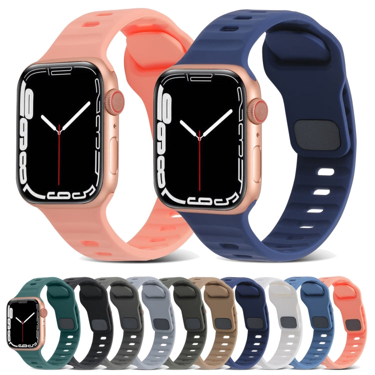 Sports Silicone Watch Band, For Apple Watch Ultra 49mm / Series 8&7 45mm / SE 2&6&SE&5&4 44mm / 3&2&1 42mm, For Apple Watch Series 8&7 41mm / SE 2&6&SE&5&4 40mm / 3&2&1 38mm