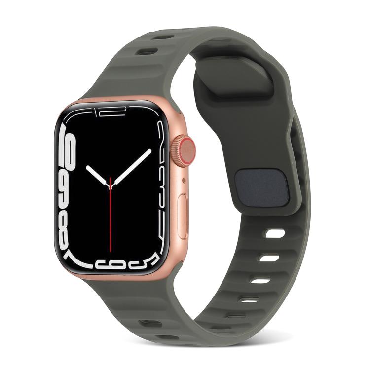 Sports Silicone Watch Band, For Apple Watch Ultra 49mm / Series 8&7 45mm / SE 2&6&SE&5&4 44mm / 3&2&1 42mm, For Apple Watch Series 8&7 41mm / SE 2&6&SE&5&4 40mm / 3&2&1 38mm