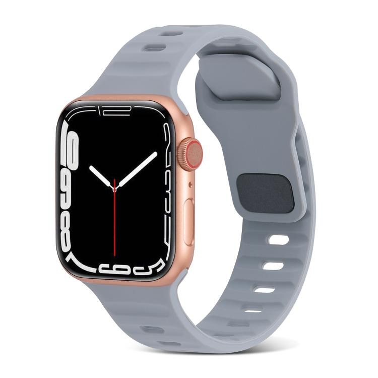 Sports Silicone Watch Band, For Apple Watch Ultra 49mm / Series 8&7 45mm / SE 2&6&SE&5&4 44mm / 3&2&1 42mm, For Apple Watch Series 8&7 41mm / SE 2&6&SE&5&4 40mm / 3&2&1 38mm