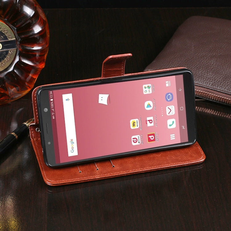 idewei Crazy Horse Texture Horizontal Flip Leather Case with Holder &amp; Card Slots &amp; Wallet, For OnePlus 8, For OnePlus 8 Pro, For Galaxy Feel 2, For Galaxy M21