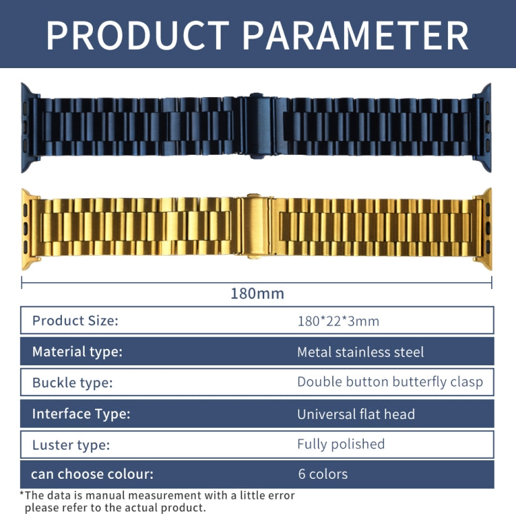 Strains Metal Watch Band, For Apple Watch Ultra 49mm / Series 8&amp;7 45mm / SE 2&amp;6&amp;SE&amp;5&amp;4 44mm / 3&amp;2&amp;1 42mm, For Apple Watch Series 8&amp;7 41mm / SE 2&amp;6&amp;SE&amp;5&amp;4 40mm / 3&amp;2&amp;1 38mm