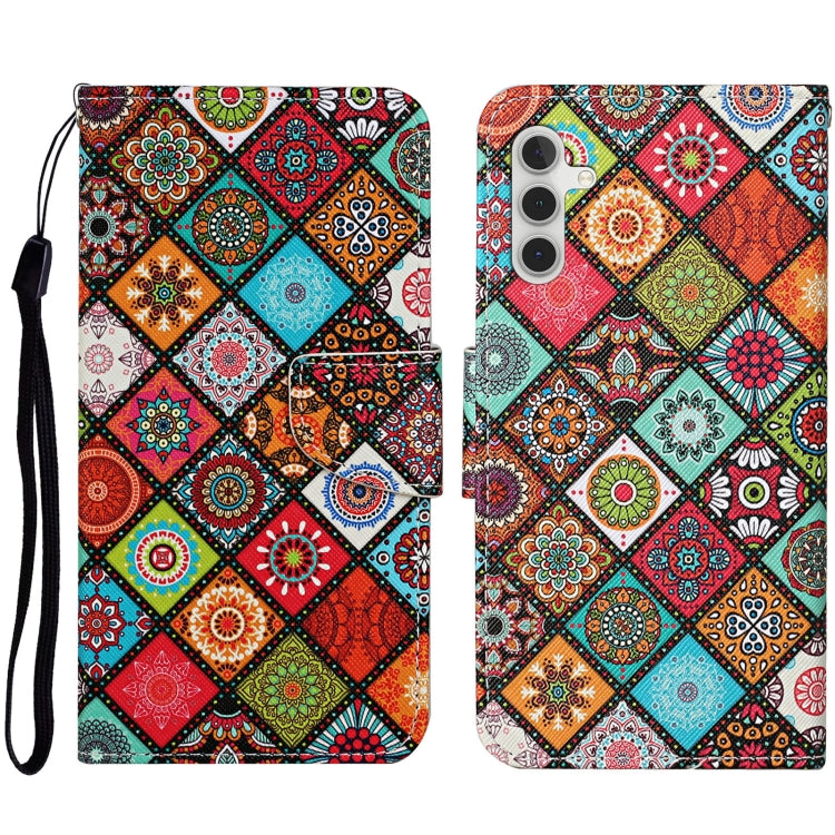 Colored Drawing Pattern Leather Phone Case