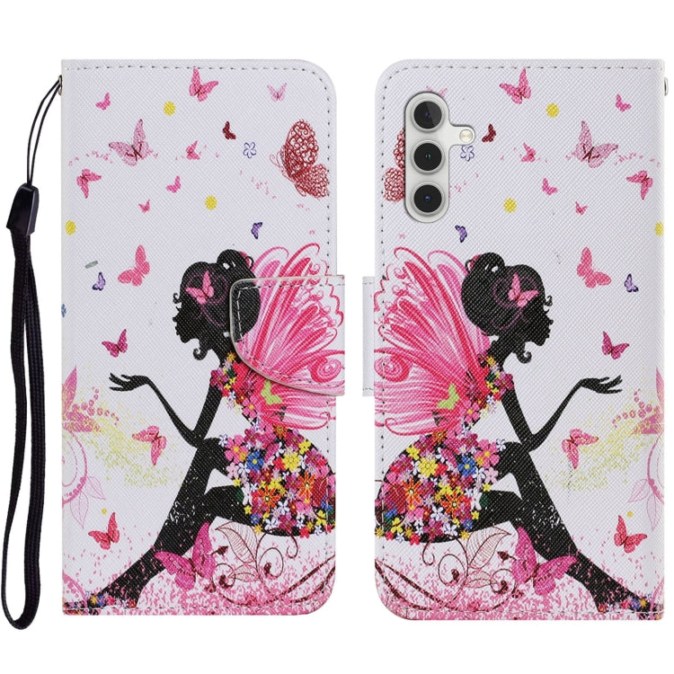 Colored Drawing Pattern Leather Phone Case, For Samsung Galaxy A14 5G